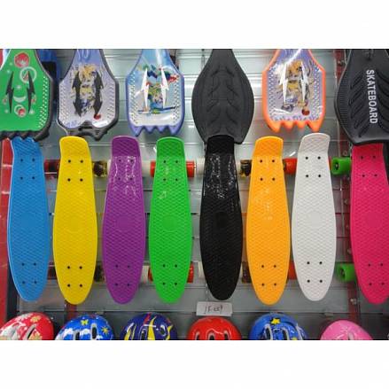 Скейтборд – пенниборд пластиковый, с алюминиевой подвеской 